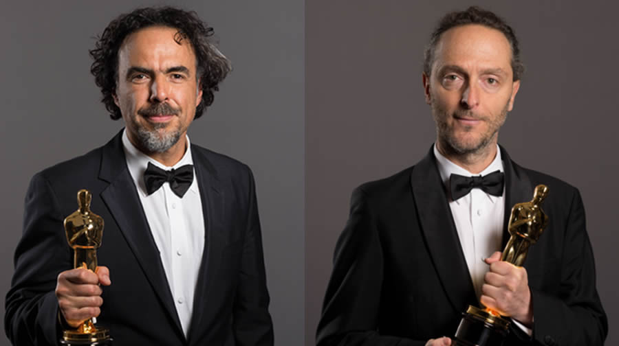 Iñárritu y Lubezki viven una noche mágica en la 87 Gala de entrega de los Oscar